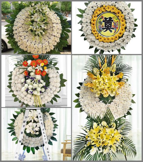 江苏泰州靖江市季市镇花家村花圈速递
